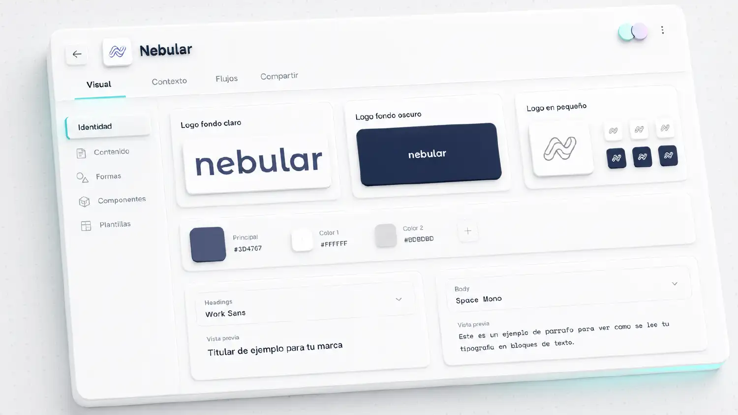 Custom-branded page for sharing assets, blank