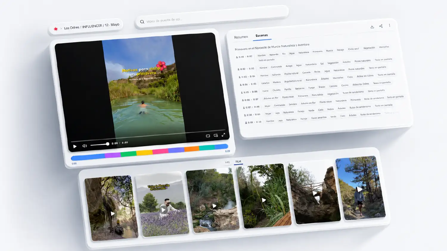 Tags from a video connected to recommendations from your history